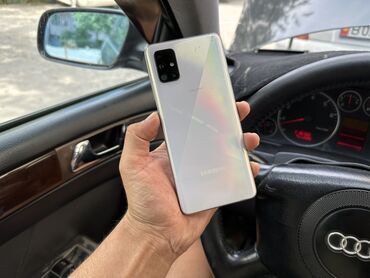 оперативная память goodram: Samsung Galaxy A51, Колдонулган, 128 ГБ, түсү - Ак, 2 SIM