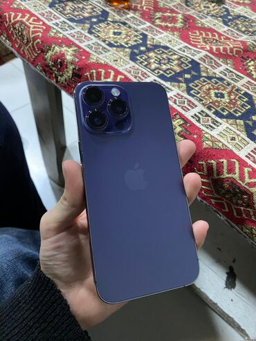 iphone x qiymeti 2 ci el: IPhone 14 Pro Max, 256 ГБ, Deep Purple, Гарантия, Беспроводная зарядка, Face ID