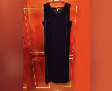 черные платья: Повседневное платье, Велюр, 3XL (EU 46), 4XL (EU 48)