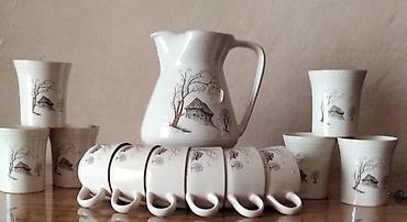 kompot: Çay dəsti, rəng - Ağ, Keramika, 6 nəfərlik, Çexiya — 1