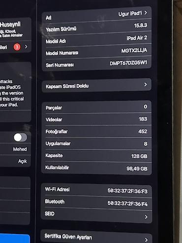 ucuz hesap: Apple iPad Air 2 – 128 GB, Wi‑Fi (ANDROİD PLANŞET İLE BARTER ✅) — 4