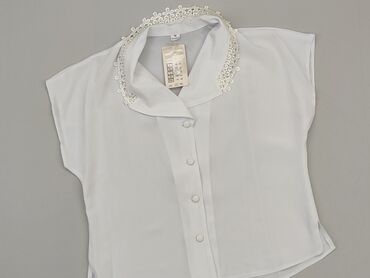 białe bluzki krótki rękaw eleganckie: Блуза жіноча, M, стан - Дуже гарний