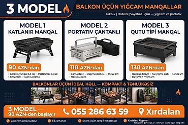 Manqallar, qrillər, barbekyu: Məhsul: Suitcase Grill – Portativ BBQ (Model SG-45 / SB-600S) Təsvir — 8