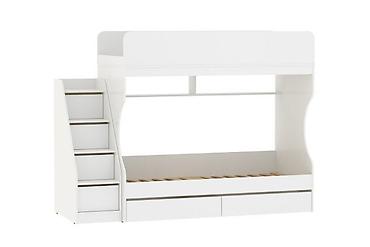bunk bed: Двухъярусная детская кровать, Новый, ЛДСП, цвет - Белый — 4