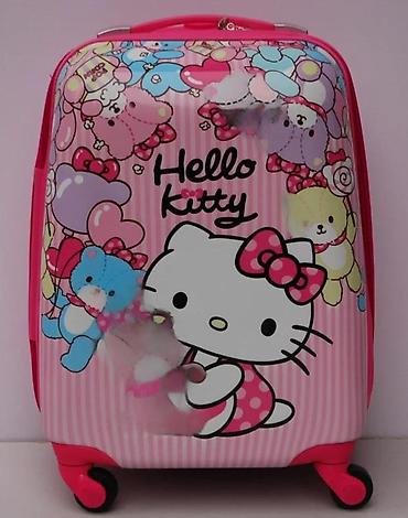 Rančevi, torbe i koferi: Dečji kofer na točkiće – Hello Kitty dizajn - Kompaktni tvrdi kofer — 3
