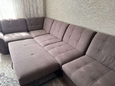 бетоносмеситель с самозагрузкой бу: Угловой диван, цвет - Коричневый, Б/у