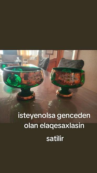 bosqab desti: Məhsul: Bəzəkli qab dəsti - Şüşə və seramikdən bəzək qabları — 6
