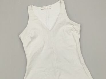 bluzka biała z kołnierzykiem: Bluzka Reserved, XS (EU 34), Poliamid, stan - Dobry
