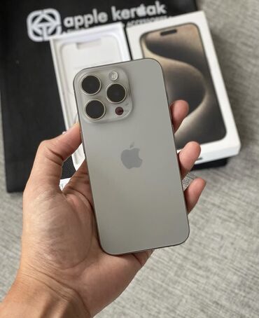 iphone 12 qeydiyyat qiymeti: IPhone 15 Pro Max, 256 GB, Natural Titanium, Zəmanət, Simsiz şarj, Face ID