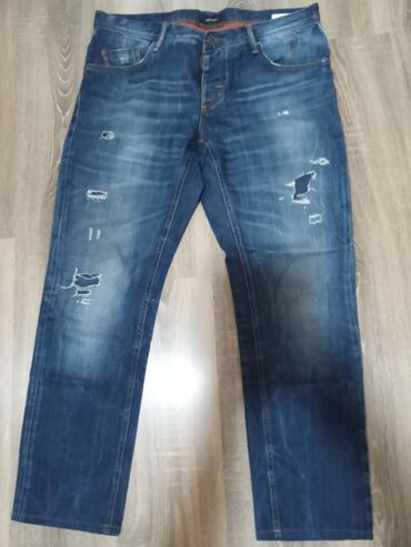 farmerke denim bel: Muške farmerke original donete iz inostranstva original dzins Broj