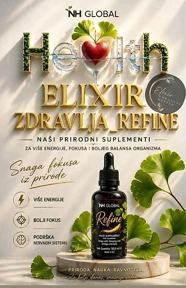 Suplementi: NH Global Refine – tečni dodatak ishrani u kapima (50 ml). Formulisan — 1