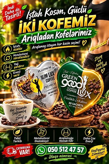 arıqlama çay: 🔥☕ **ARıQLAMAQ İSTƏYƏNLƏRİN DİQQƏTİNƏ!** ☕🔥 💚💛 **İKİ KOFEMİZ — BİR — 1