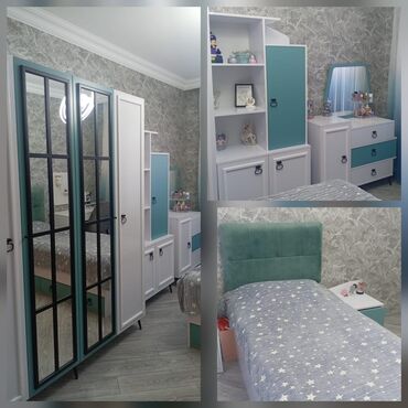 otaq bitkisi: Oğlan və qız üçün, İşlənmiş, Təknəfərlik çarpayı, Dolab, Termo, Tumba