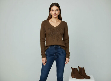 sweter odkryte ramiona: Women`s sweater, size S