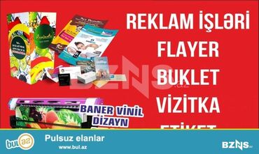 banner reklam: Reklam, çap | Flayer, Bannerlər, Buklet | Montaj, Dizayn, Çap