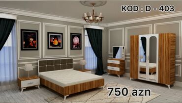 dolab yataq: 2 односпальные кровати, Шкаф, Комод, 2 тумбы, Новый