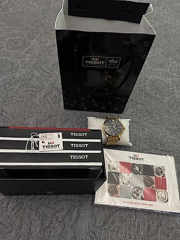 106 saat: Tissot qol saatı. Klassik və zərif dizayna malik model qızılı rəngli — 3