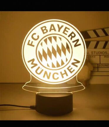 Stol lampaları: Futbol klublarının loqolu LED masa lampaları - Dizayn: şəffaf akril — 5