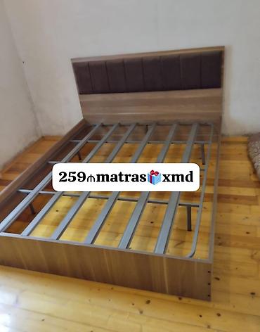çarpayıların satışı: İkinəfərlik, Bazasız, Ödənişli matras, Siyirməsiz, MDF — 9