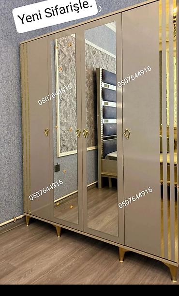 dolab gence: Düz dolab, Yataq otağı üçün, Qarderob, Açılan, Korpuslu, 6 qapı — 9