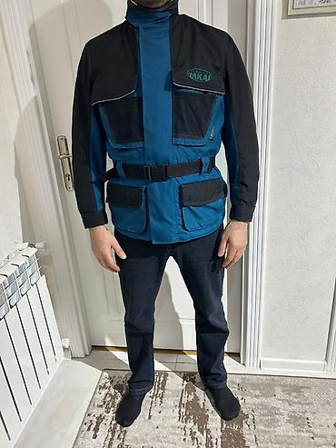 tek teker scooter: TAKAI motosiklet gödəkçəsi - Rəng: mavi/qara - Yüksək boyunlu dizayn — 5