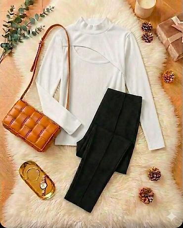 Kompleti: Ženska dvodelna kombinacija – džemper i pantalone - Gornji deo: meki — 7