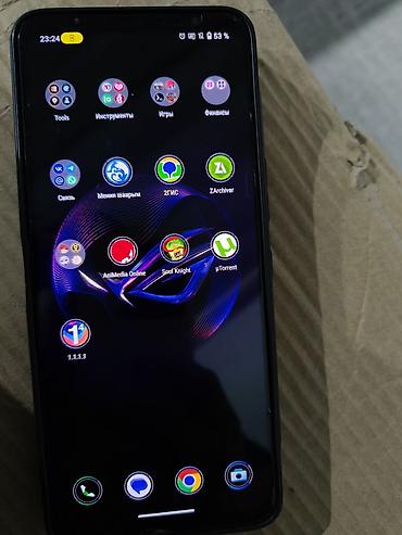 игровые консоли nintendo switch: Asus ROG Phone 7, Б/у, 256 ГБ, цвет - Черный, 2 SIM — 1