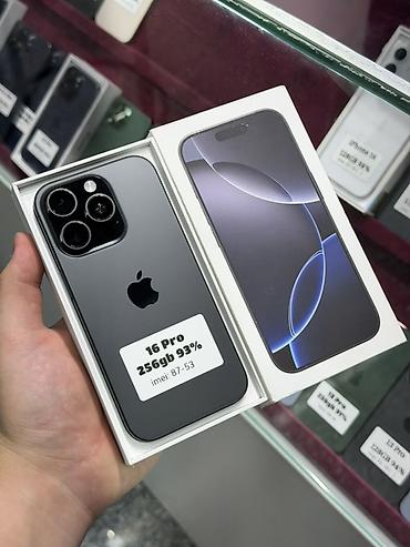 doogee v max plus: IPhone 16 Pro, Б/у, 256 ГБ, Black Titanium, Защитное стекло, Чехол, Кабель, В рассрочку, 93 % — 1