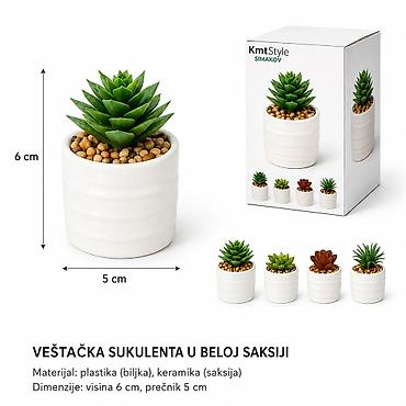 KMT Mala saksija sa sukulentom 702308 Dekorativna veštačka sukulenta