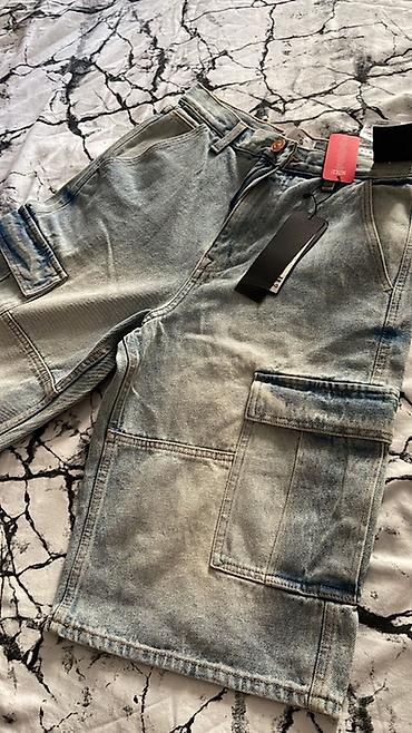 Шорты: Məhsul: Baggy jorts – cins şort - Kəsim: Baggy/oversize, dizdən aşağı — 1