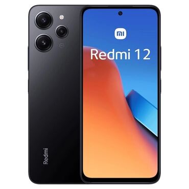 телефон для игры: Redmi, Redmi 12, Б/у, 128 ГБ, цвет - Черный, 2 SIM