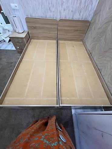bunk bed: Односпальная модульная кровать из ЛДСП, цвет дуб/дуб сонома. - — 5