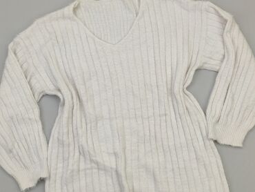 białe eleganckie bluzki z długim rękawem: Tunika, M, stan - Dobry