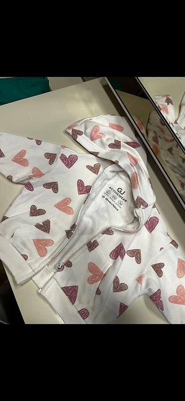 papaqlı yun bodilər: 12-18ay Uşaq üçün kapüşonlu svitşot/caket - Brend: GJ Activewear - — 1