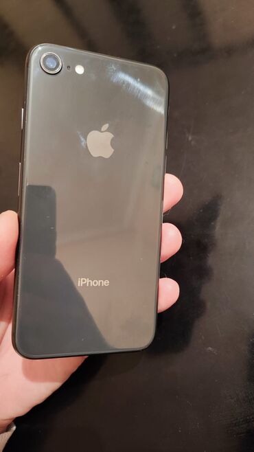 чехол iphone 7: IPhone 8, 64 ГБ, Jet Black, Отпечаток пальца