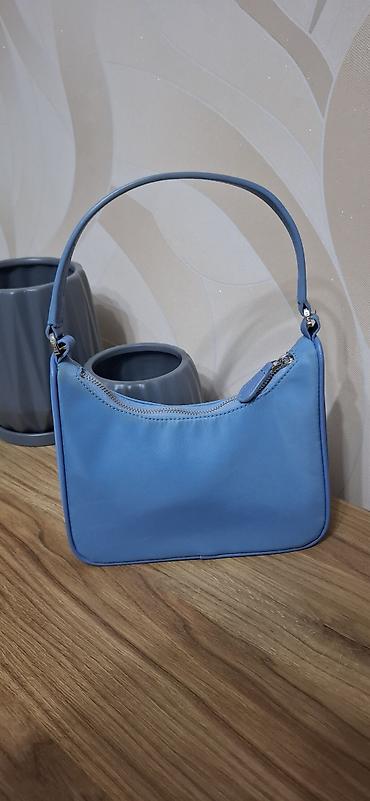 Сумки: Məhsul: Prada mini çiyin çantası - Model: Hobo/Baguette stilində mini — 3