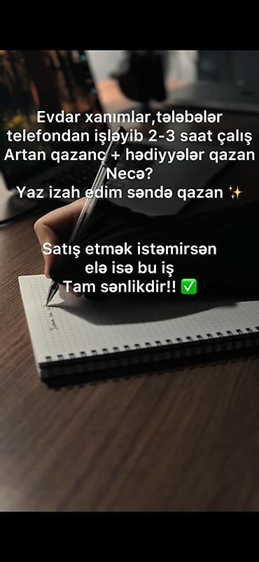 part time online is elanlari: Ev köməkçisi tələb olunur, Dəyişən qrafik, Təcrübəsiz — 4