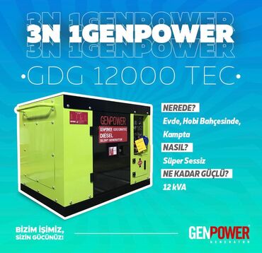 mini generator: Yeni Dizel Generator GenPower, Pulsuz çatdırılma, Rayonlara çatdırılma, Zəmanətli