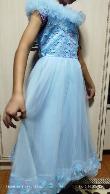 мини юпка: Балдар көйнөгү, түсү - Көгүлтүр, Жаңы