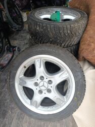 шины и диски на хундай портер 2: Дөңгөлөктөр монтажда R 17, Кыш, Колдонулган, Комплект, Жеңил унаалар, Куйма, тешиктери - 5