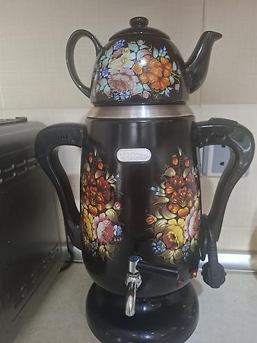 Elektrik samovar-çaydan dəsti – Vegastar - Rəng: qara, üzərində