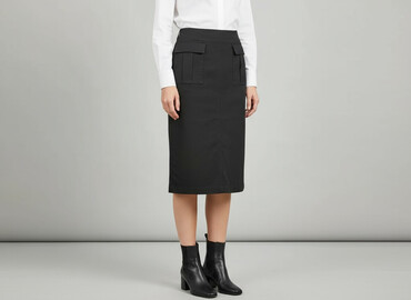 czarne asymetryczne spódnice: Women`s skirt, size S