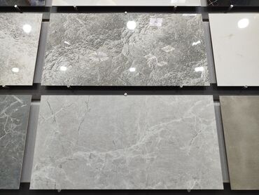 qaradağ sement qiymeti: Boz tonlarda mərmər effekti olan böyük ölçülü keramika/kafel plitələri