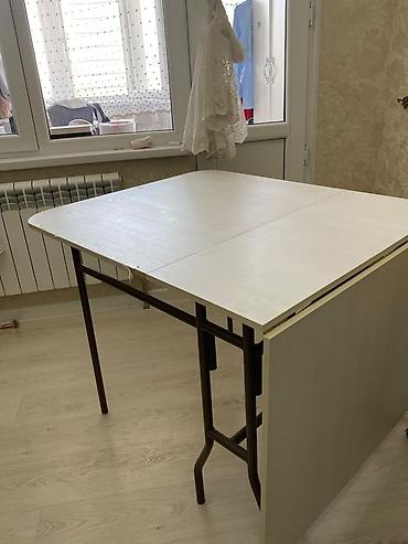 silver kitchen: Стол трансформер Для кухни, Стол-книжка, цвет - Белый — 1