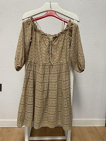 Повседневные платья: Летние платья, выбор из 4 моделей. 1) Бежевое хлопковое платье миди с — 1