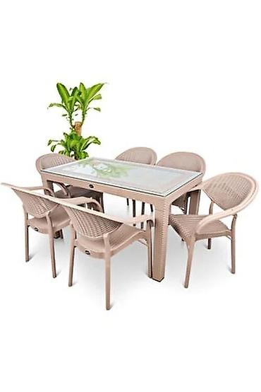 Bağ, çöl masa və oturacaq dəstləri: Yeni, Dördbucaq masa, 6 stul, Açılmayan, Skameykalar ilə, Plastik, Türkiyə -da lalafo.az — 2 Bağ, çöl masa və oturacaq dəstləri: Yeni, Dördbucaq masa, 6 stul, Açılmayan, Skameykalar ilə, Plastik, Türkiyə — 2