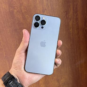 air 13: IPhone 13 Pro Max, Б/у, 128 ГБ, Pacific Blue, Чехол, 100 % — 1