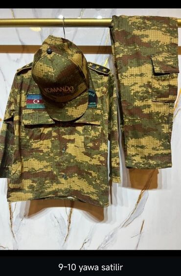 детские вещи из кореи: Uşaq üçün hərbi üslublu dəst - Ölçü: 9–10 yaş yazılıb - Rəng/naxış