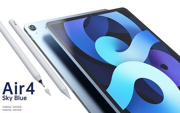 Планшеты: Планшет, Apple, память 64 ГБ, 10" - 11", Wi-Fi, Б/у, Классический цвет - Голубой