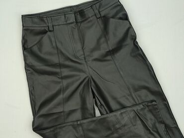 woskowane legginsy z wysokim stanem: Material trousers for women, size One size